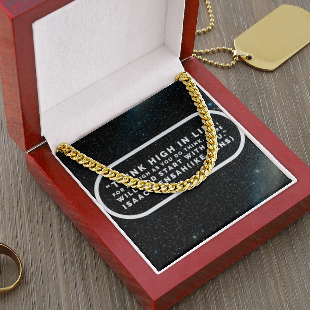 IKE MENS Quote Cuban Link Chain