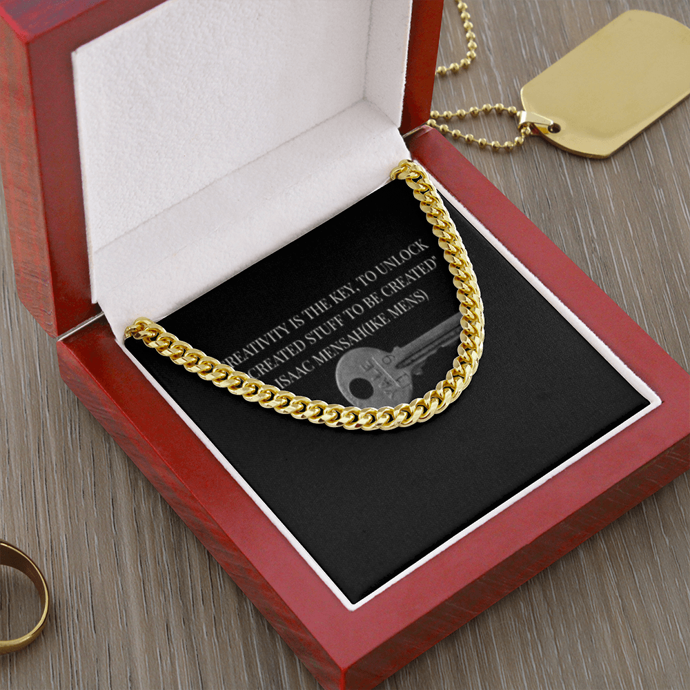IKE MENS Quote Cuban Link Chain