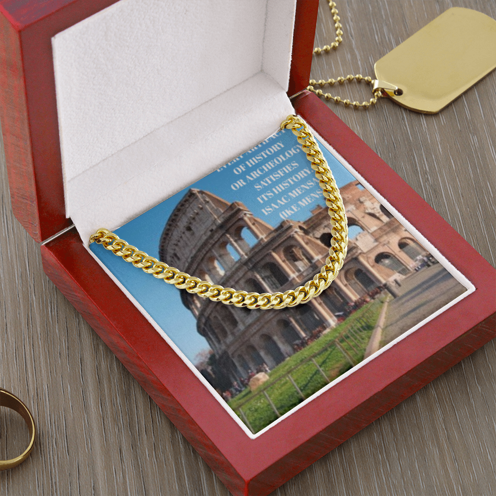 IKE MENS Quote Cuban Link Chain