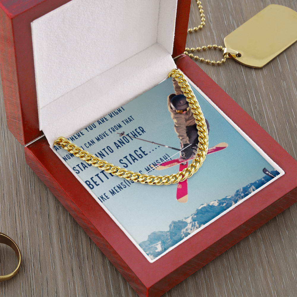 IKE MENS Quote Cuban Link Chain