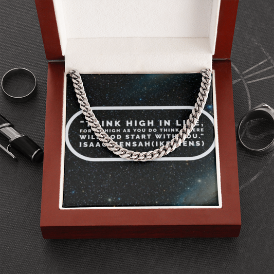 IKE MENS Quote Cuban Link Chain