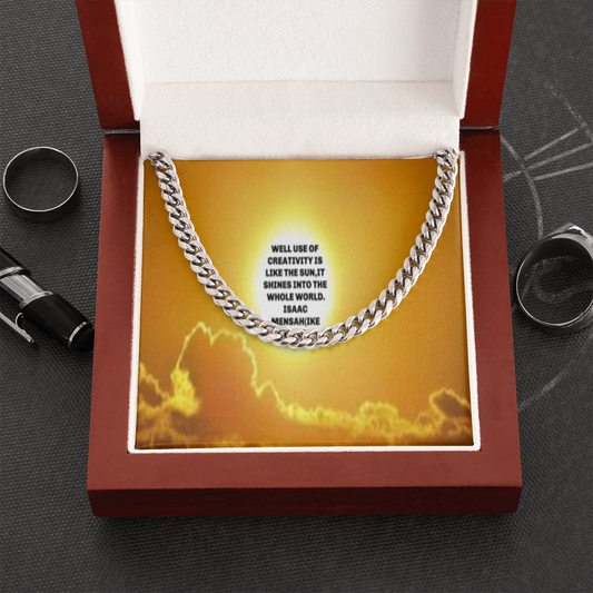 IKE MENS Quote Cuban Link Chain