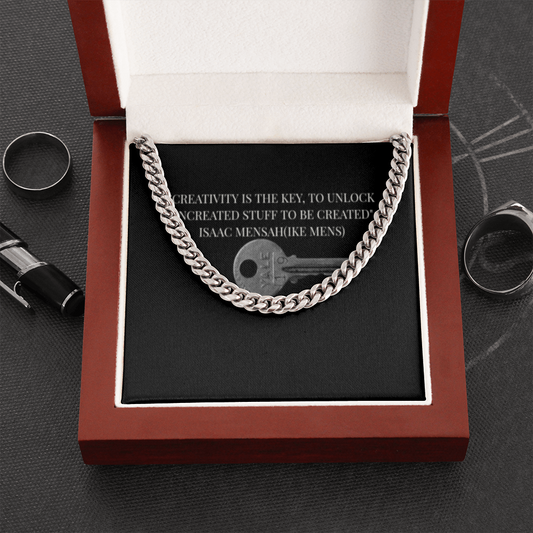 IKE MENS Quote Cuban Link Chain