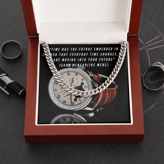 IKE MENS Quote Cuban Link Chain