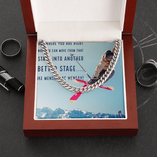 IKE MENS Quote Cuban Link Chain