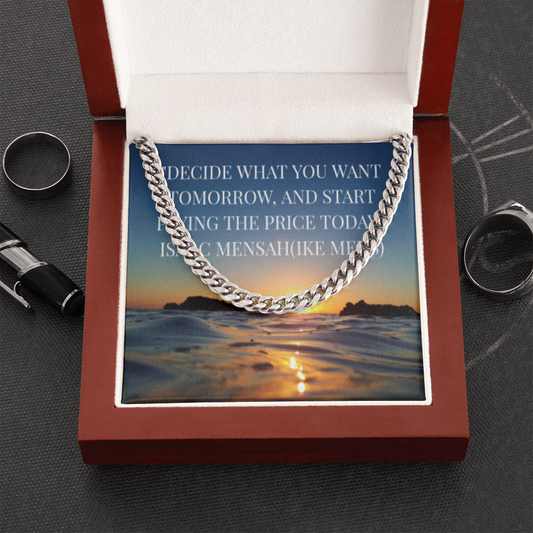 IKE MENS Quote Cuban Link Chain