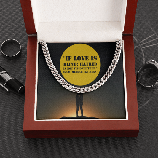 IKE MENS Quote Cuban Link Chain