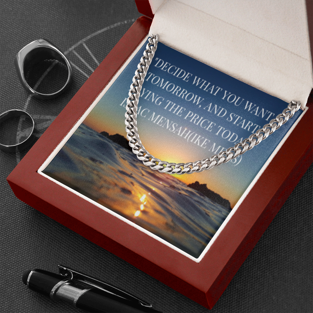 IKE MENS Quote Cuban Link Chain