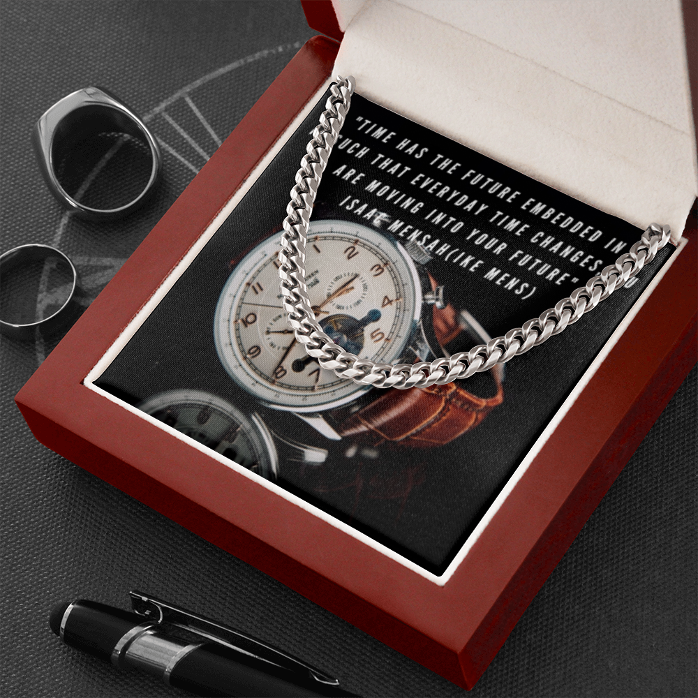 IKE MENS Quote Cuban Link Chain