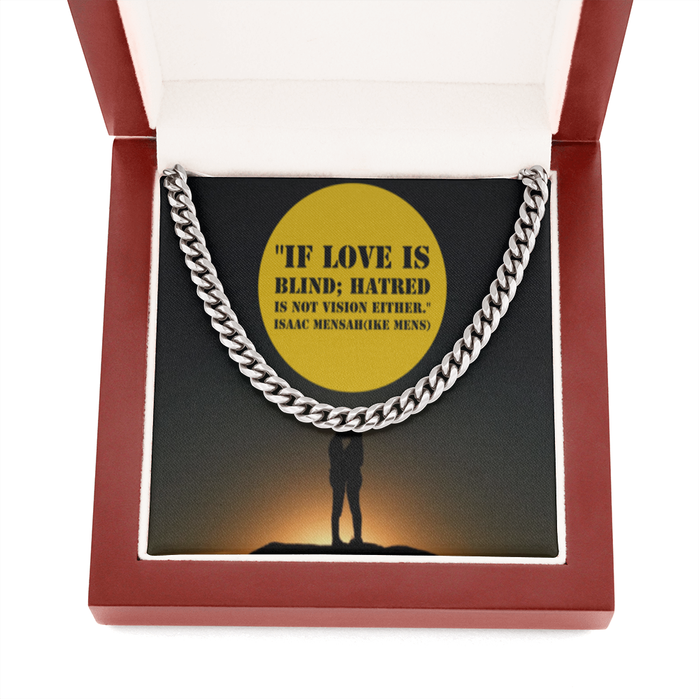 IKE MENS Quote Cuban Link Chain