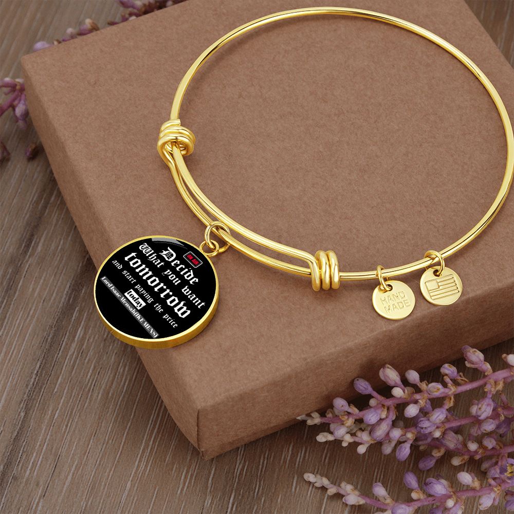 IKE MENS QUOTE CIRCLE BANGLE