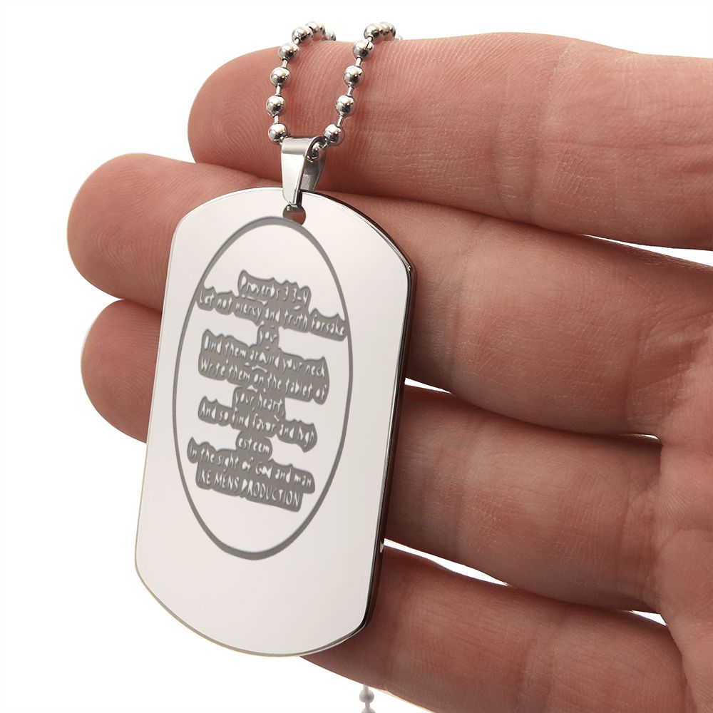 PROVERBS DOG TAG NECKLACE