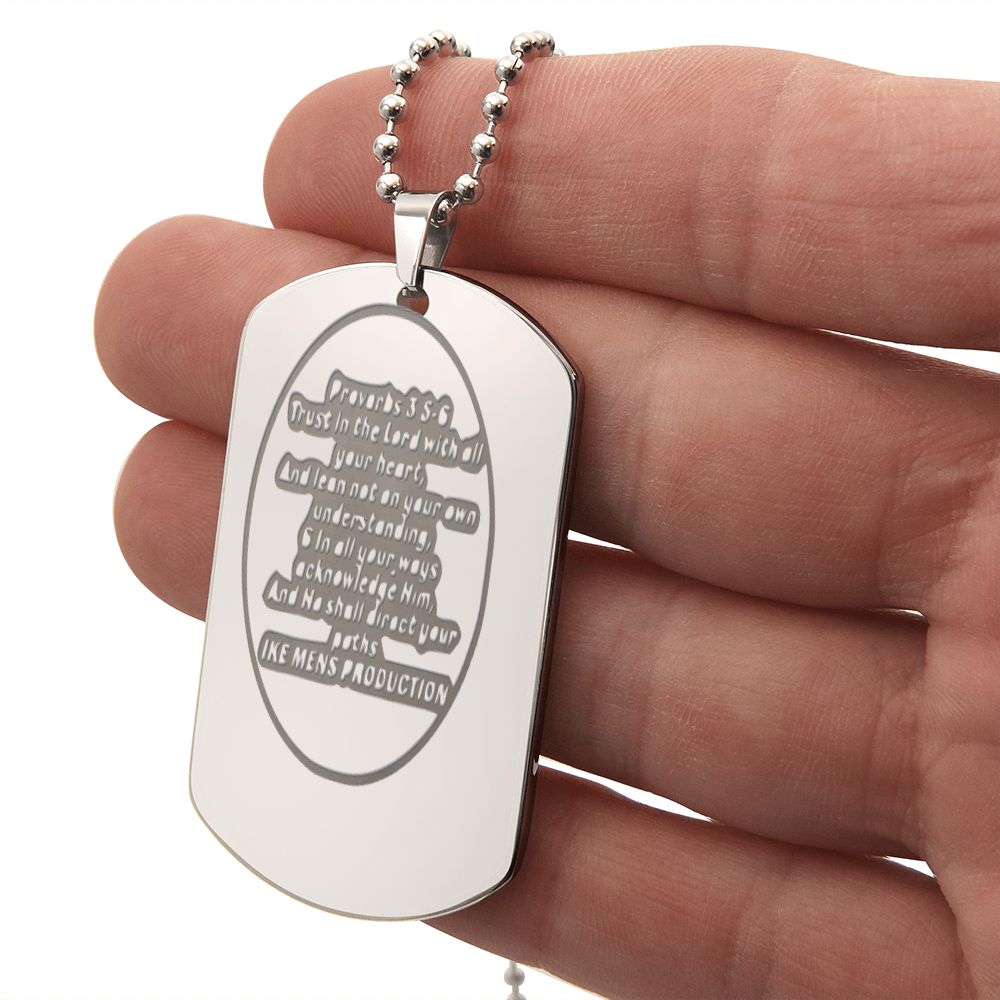PROVERBS DOG TAG NECKLACE