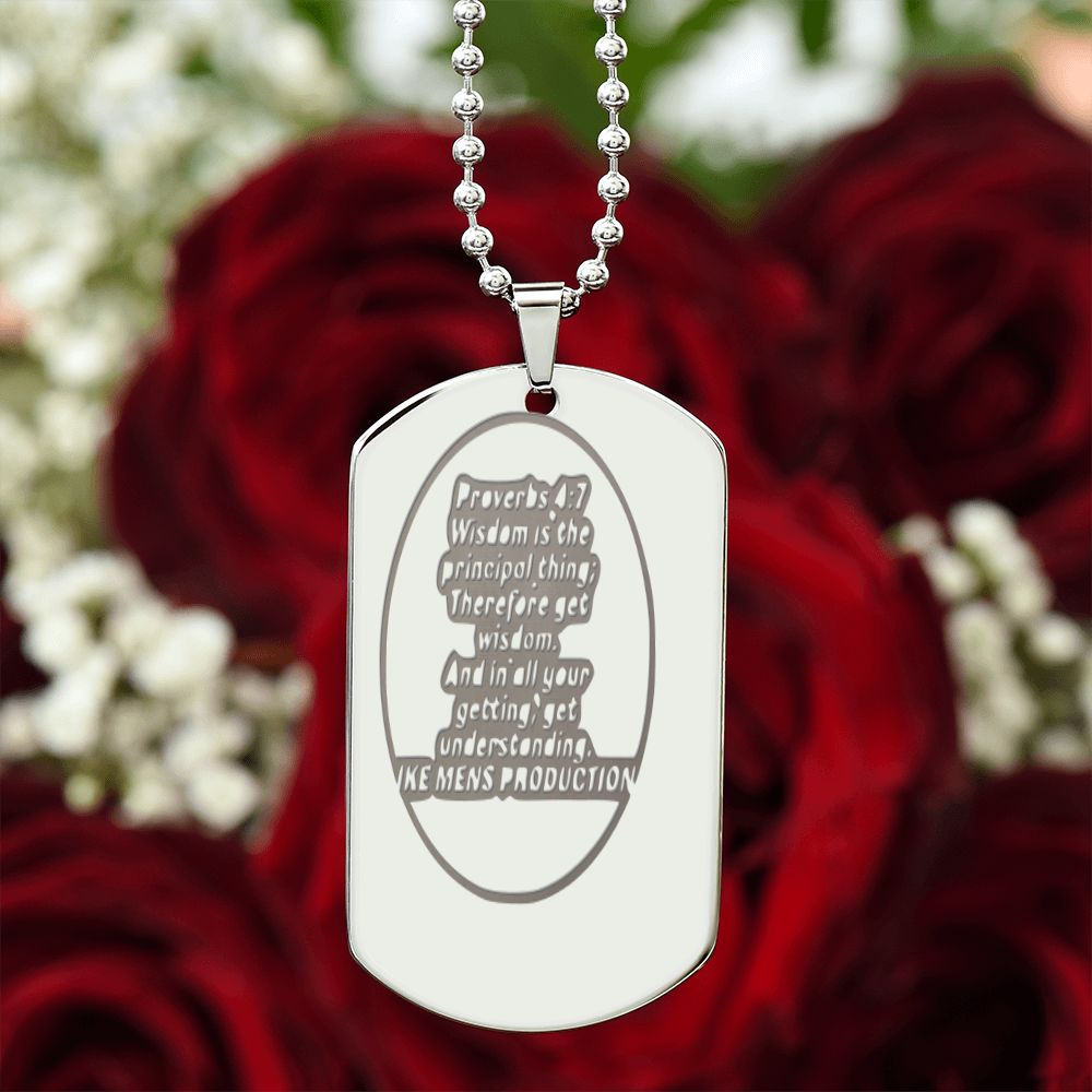 PROVERBS DOG TAG NECKLACE