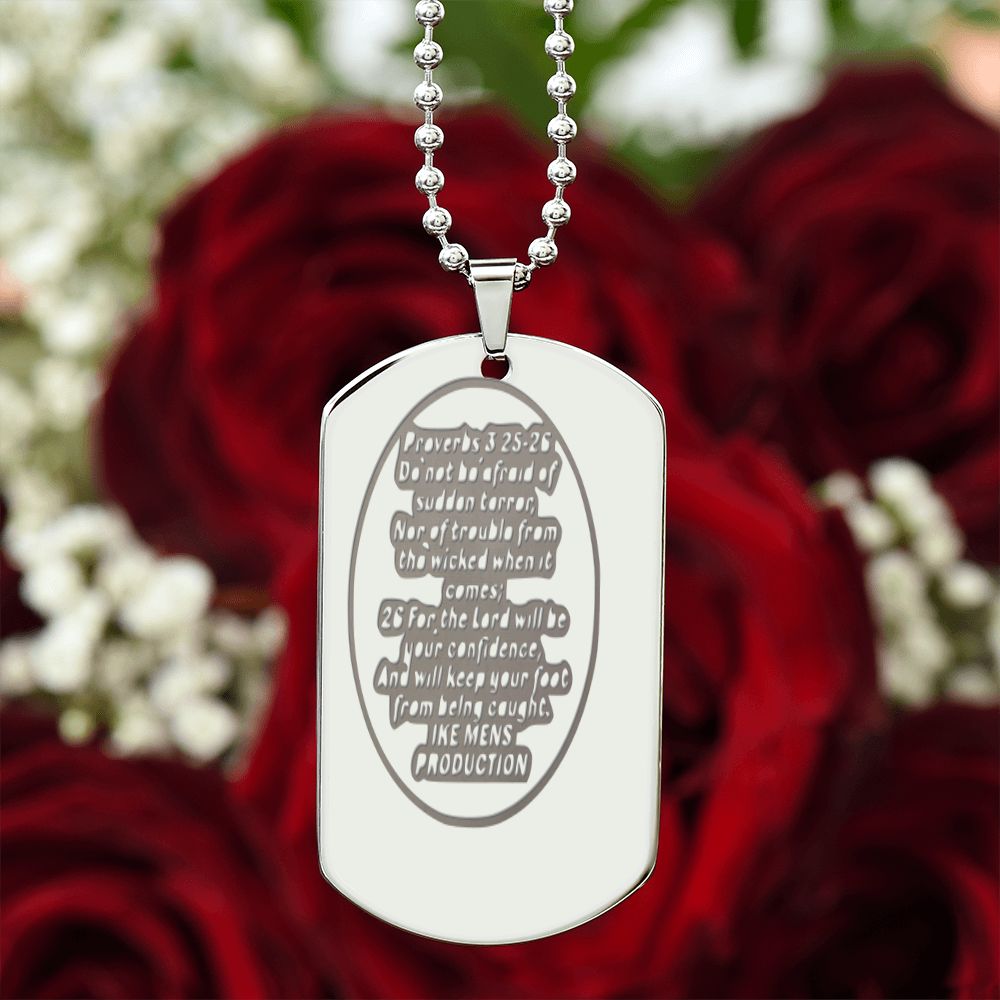 PROVERBS DOG TAG NECKLACE