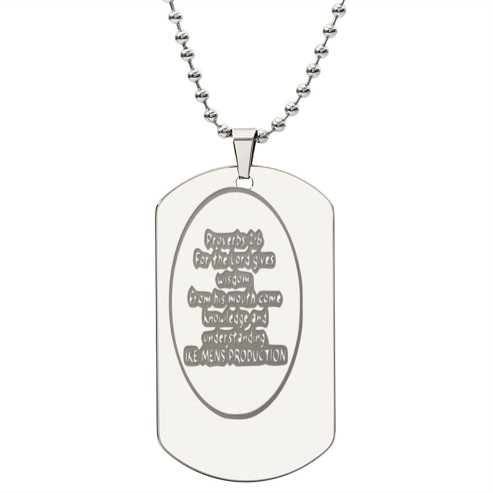 PROVERBS DOG TAG NECKLACE