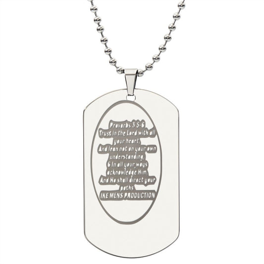 PROVERBS DOG TAG NECKLACE
