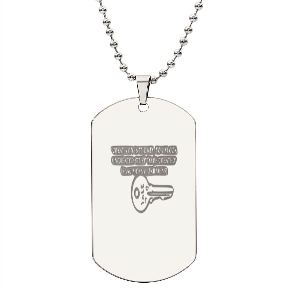 PROVERBS ENGRAVED DOG TAG NECKLACE