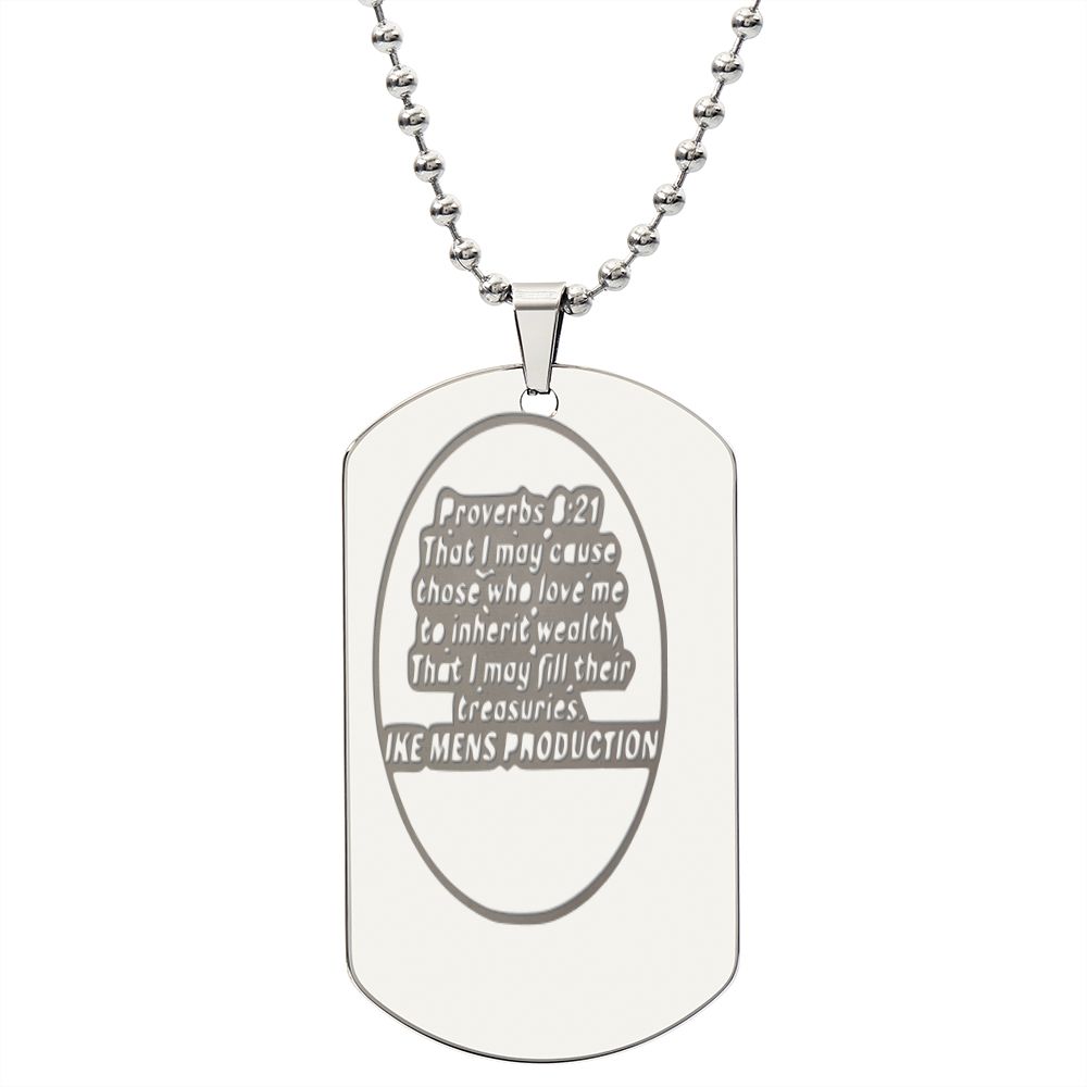 PROVERBS DOG TAG NECKLACE