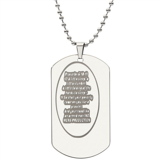 PROVERBS DOG TAG NECKLACE