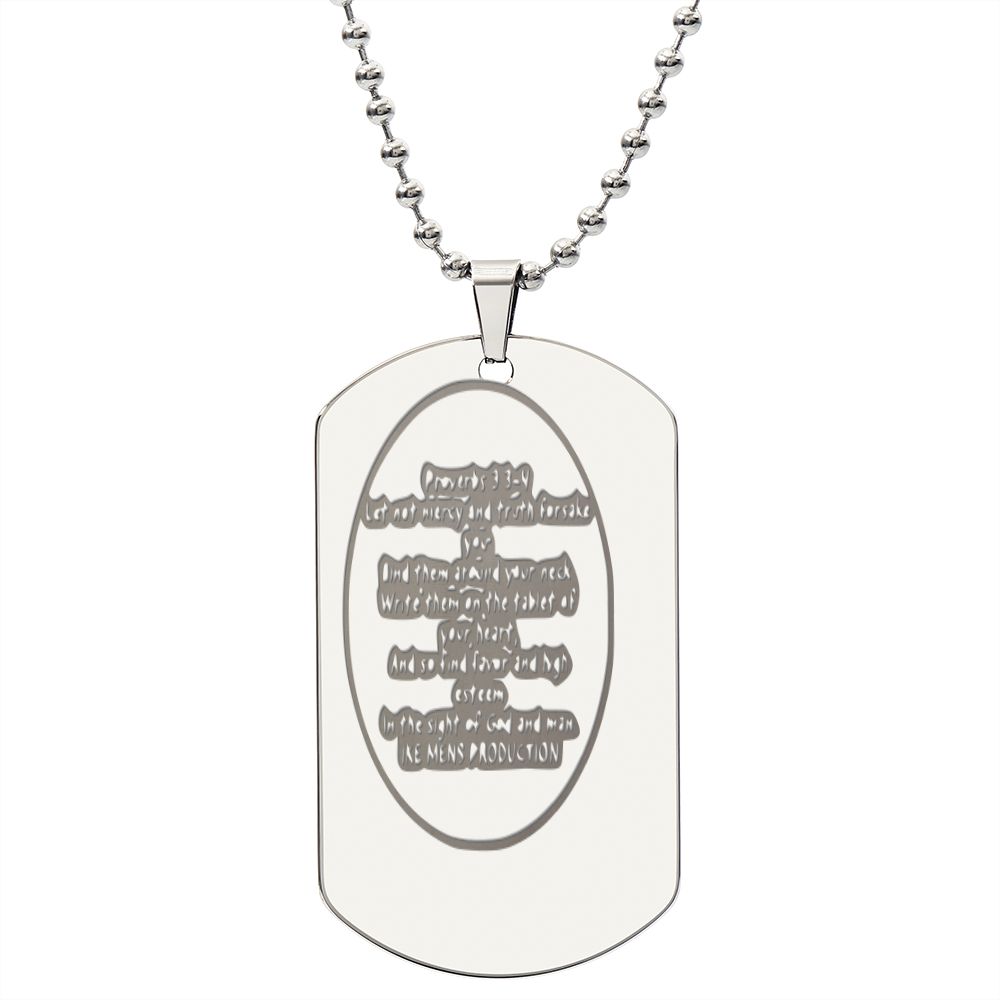 PROVERBS DOG TAG NECKLACE