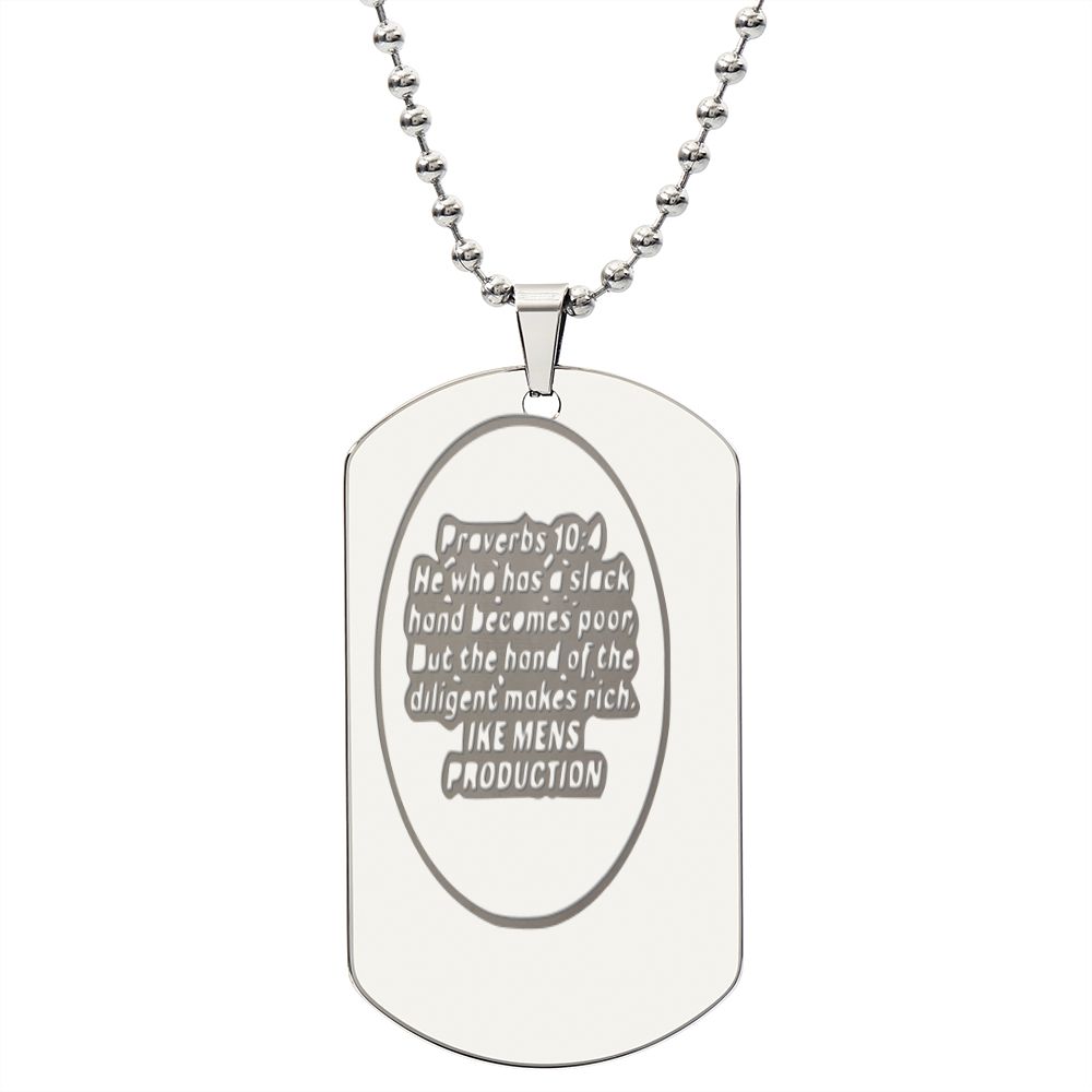 PROVERBS DOG TAG NECKLACE