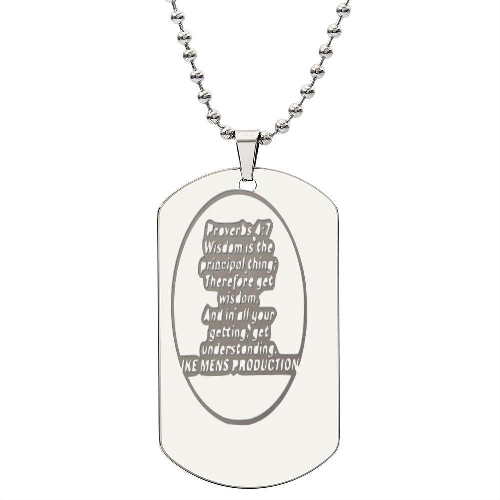 PROVERBS DOG TAG NECKLACE