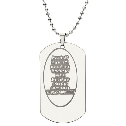 PROVERBS DOG TAG NECKLACE
