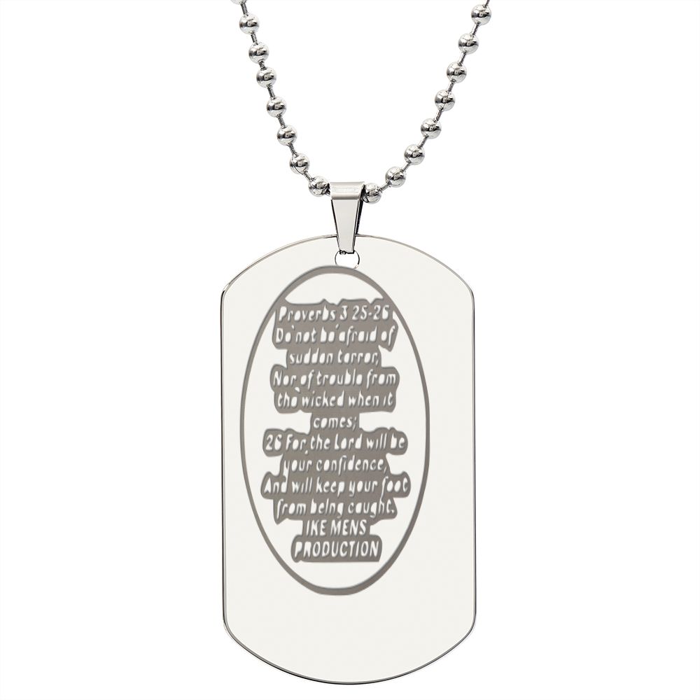 PROVERBS DOG TAG NECKLACE