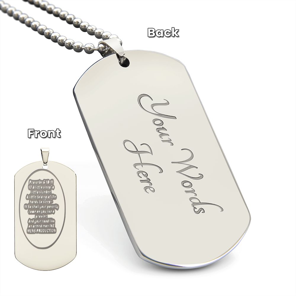 PROVERBS DOG TAG NECKLACE