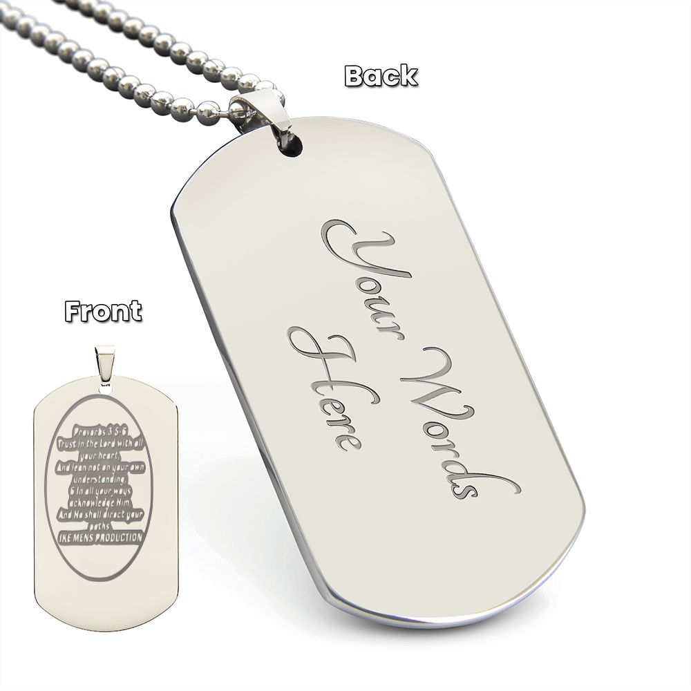 PROVERBS DOG TAG NECKLACE