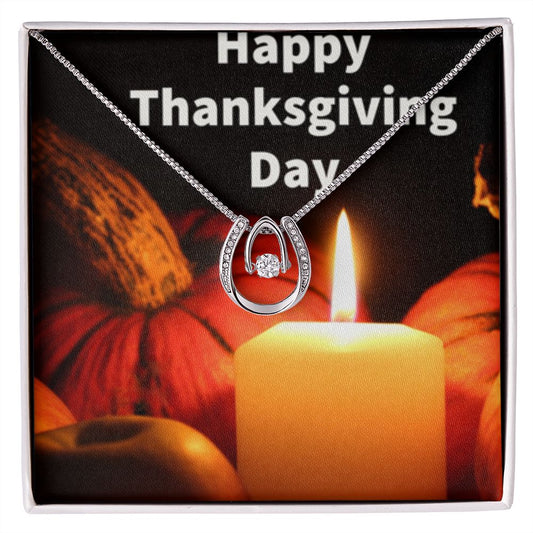 Happy Thanksgiving  Day Lucky in Love Necklace