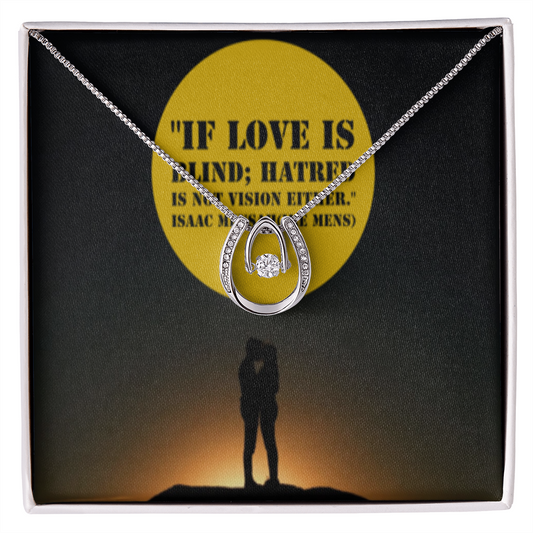 IKE MENS QUOTE LUCKY IN LOVE NECKLACE