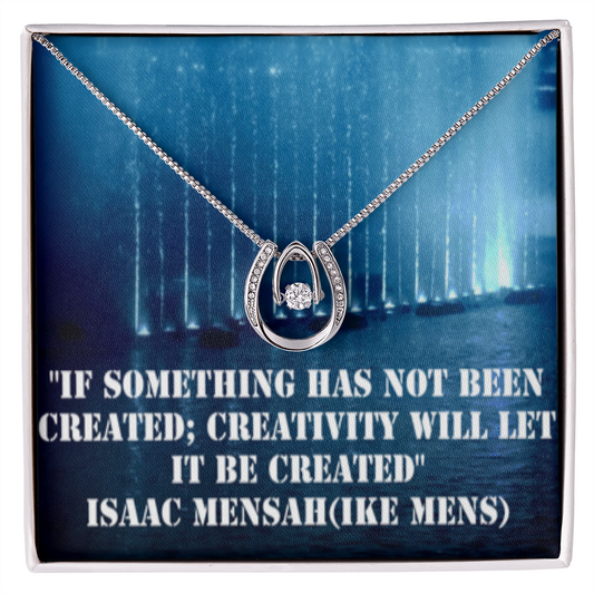IKE MENS QUOTE LUCKY IN LOVE NECKLACE