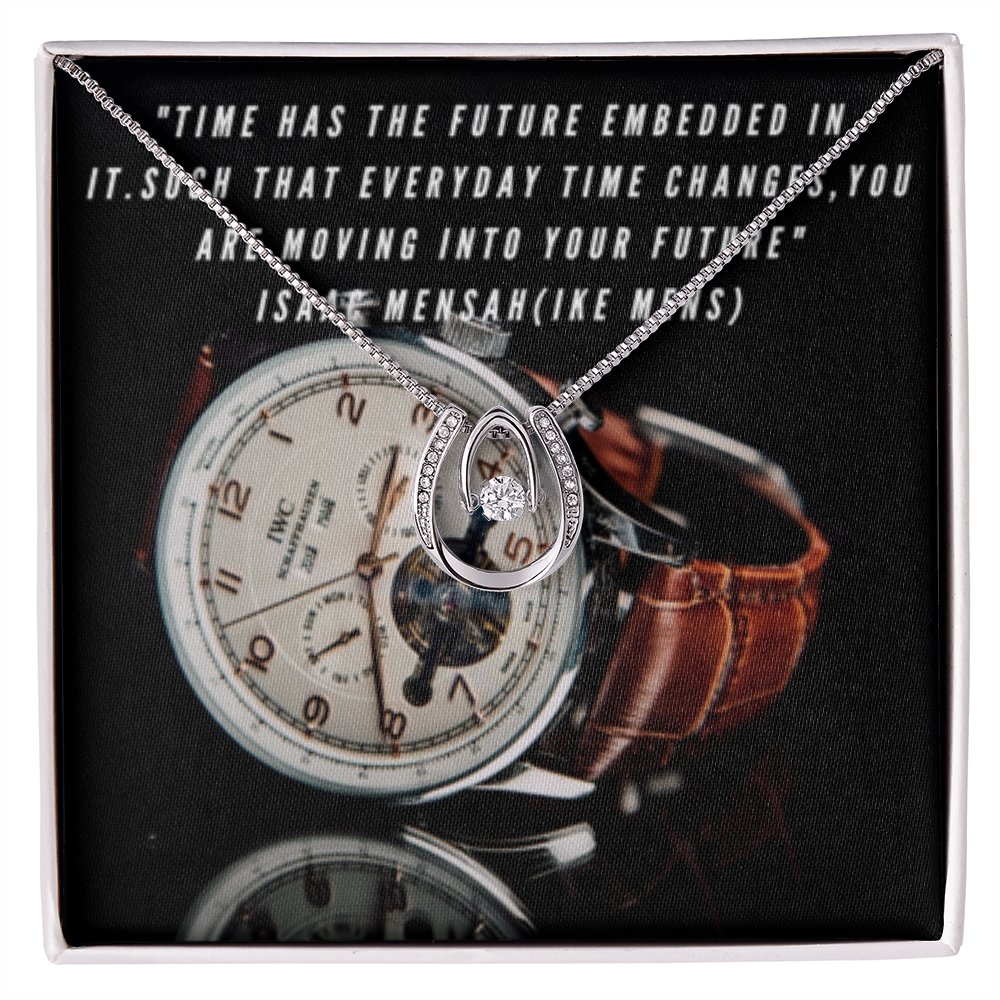 IKE MENS QUOTE LUCKY IN LOVE NECKLACE