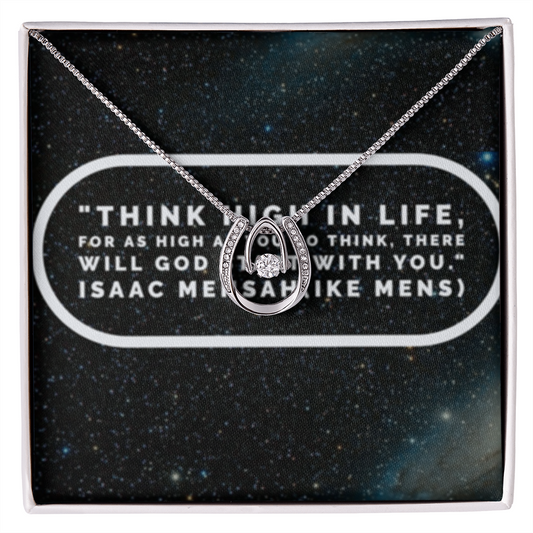 IKE MENS QUOTE LUCKY IN LOVE NECKLACE