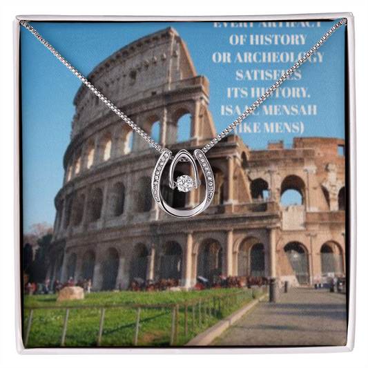 IKE MENS QUOTE LUCKY IN LOVE NECKLACE