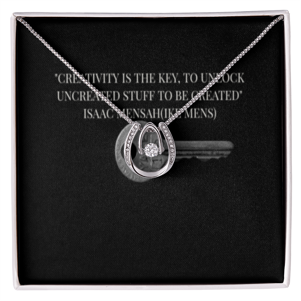 IKE MENS QUOTE LUCKY IN LOVE NECKLACE