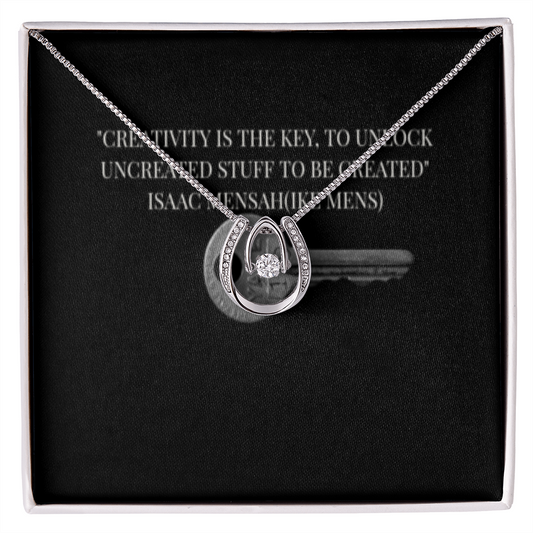 IKE MENS QUOTE LUCKY IN LOVE NECKLACE