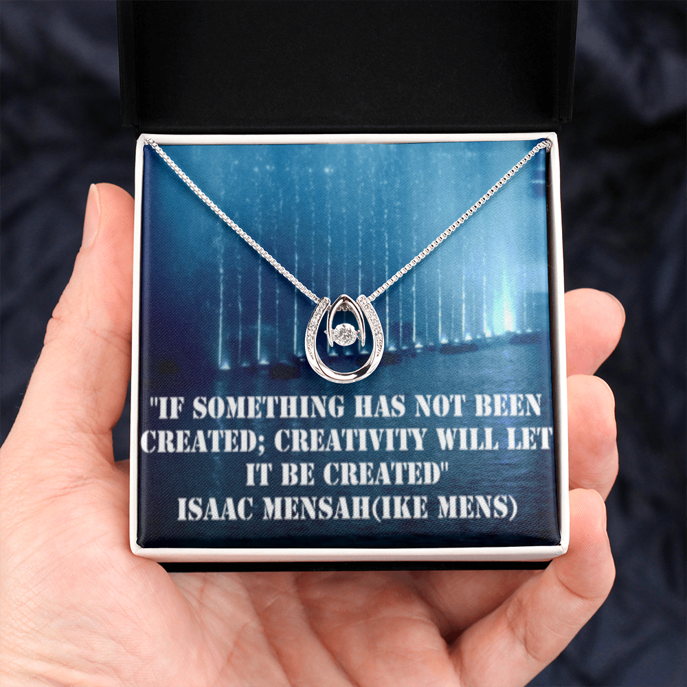 IKE MENS QUOTE LUCKY IN LOVE NECKLACE