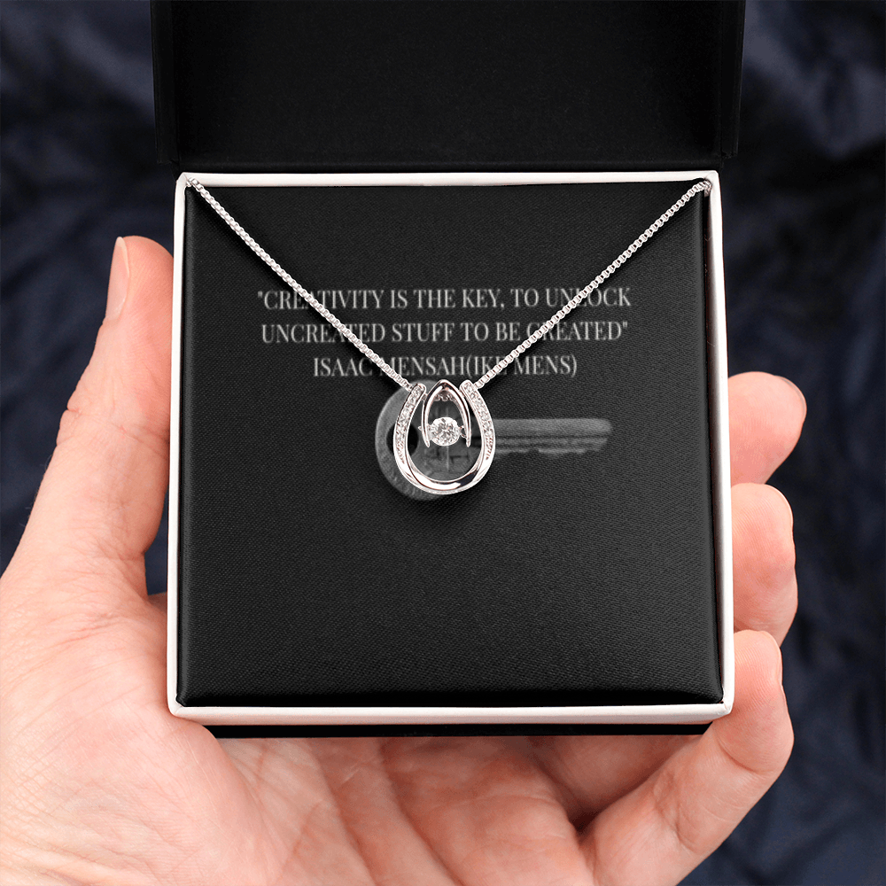 IKE MENS QUOTE LUCKY IN LOVE NECKLACE