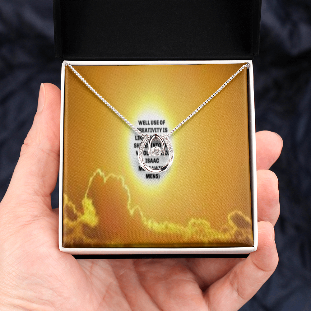 IKE MENS QUOTE LUCKY IN LOVE NECKLACE