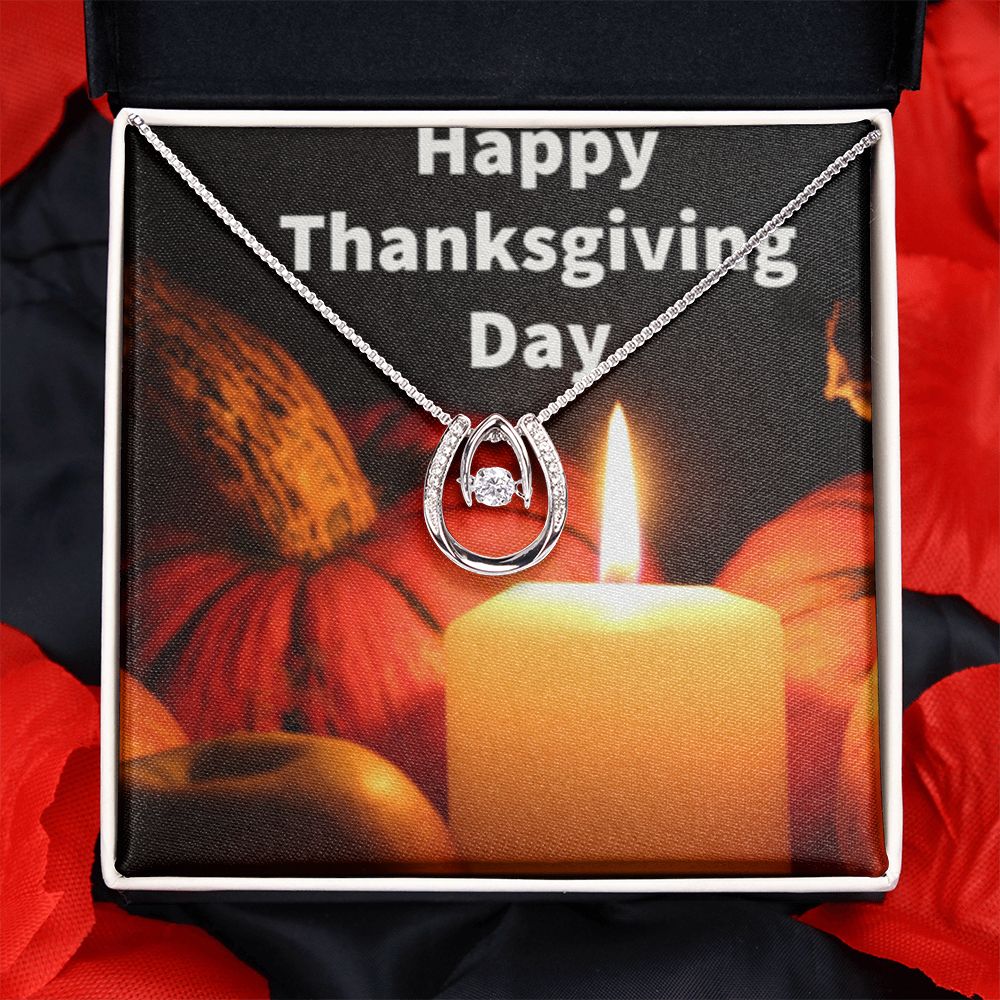 Happy Thanksgiving  Day Lucky in Love Necklace