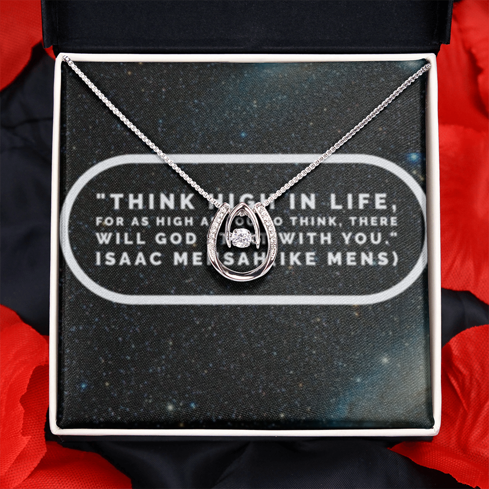IKE MENS QUOTE LUCKY IN LOVE NECKLACE