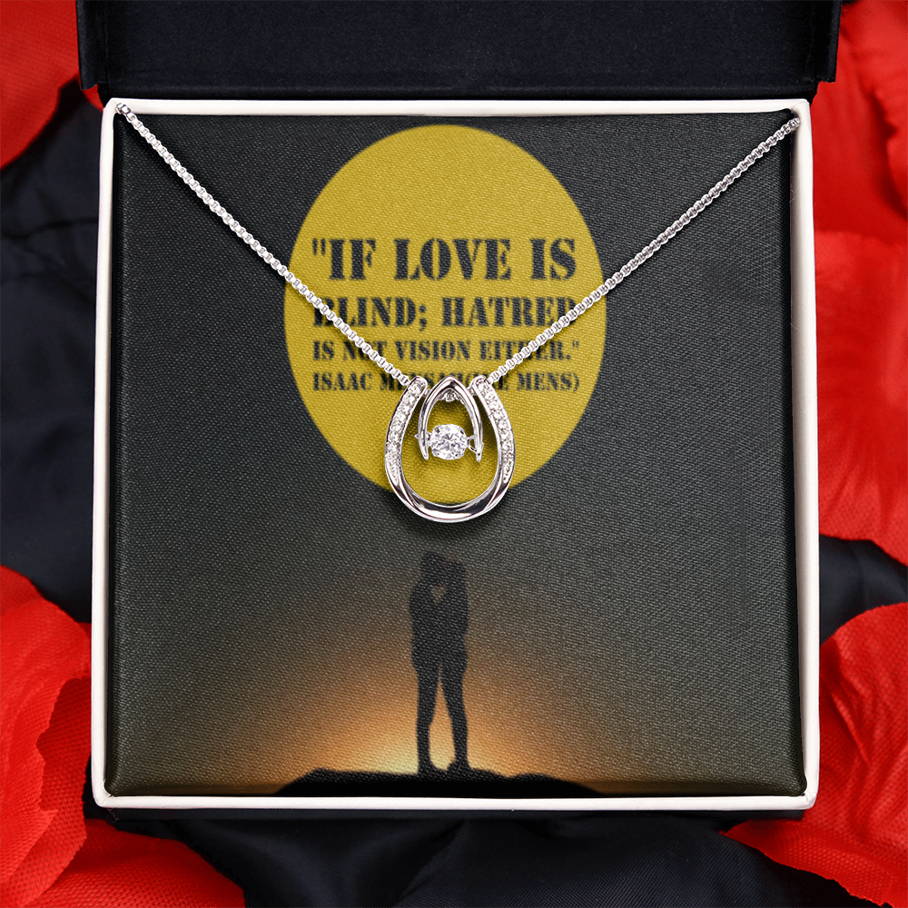 IKE MENS QUOTE LUCKY IN LOVE NECKLACE
