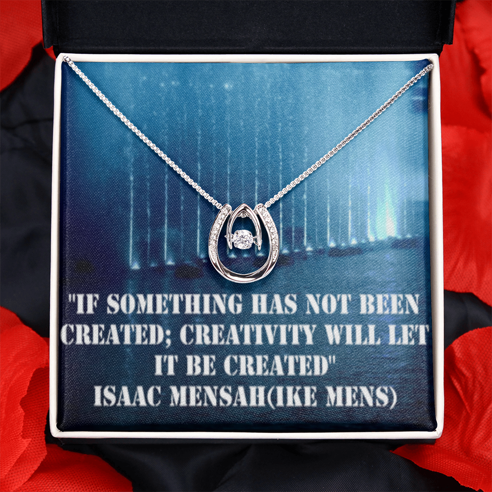 IKE MENS QUOTE LUCKY IN LOVE NECKLACE