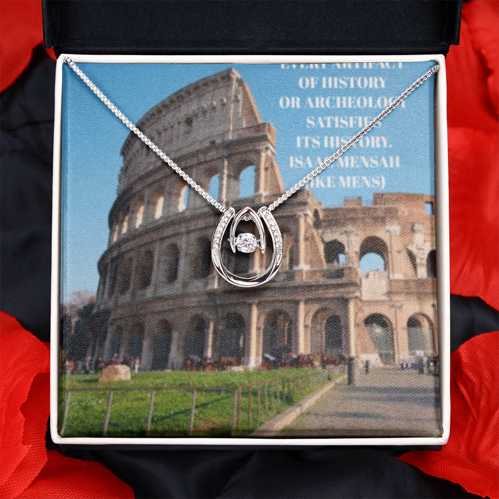 IKE MENS QUOTE LUCKY IN LOVE NECKLACE