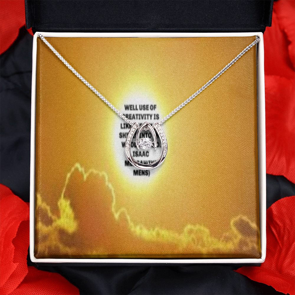 IKE MENS QUOTE LUCKY IN LOVE NECKLACE