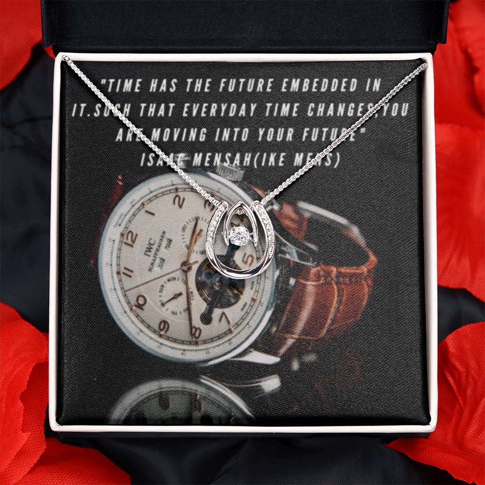 IKE MENS QUOTE LUCKY IN LOVE NECKLACE