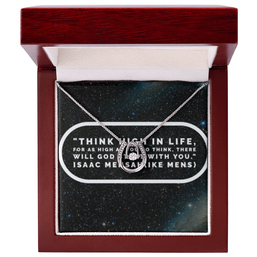 IKE MENS QUOTE LUCKY IN LOVE NECKLACE